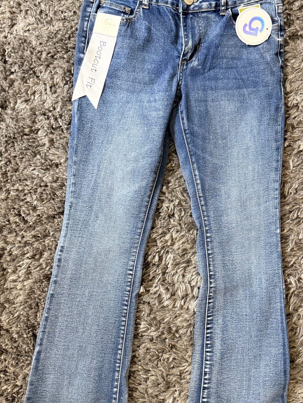 GOGO Women’s Boot Cut Jeans - Light Blue Denim